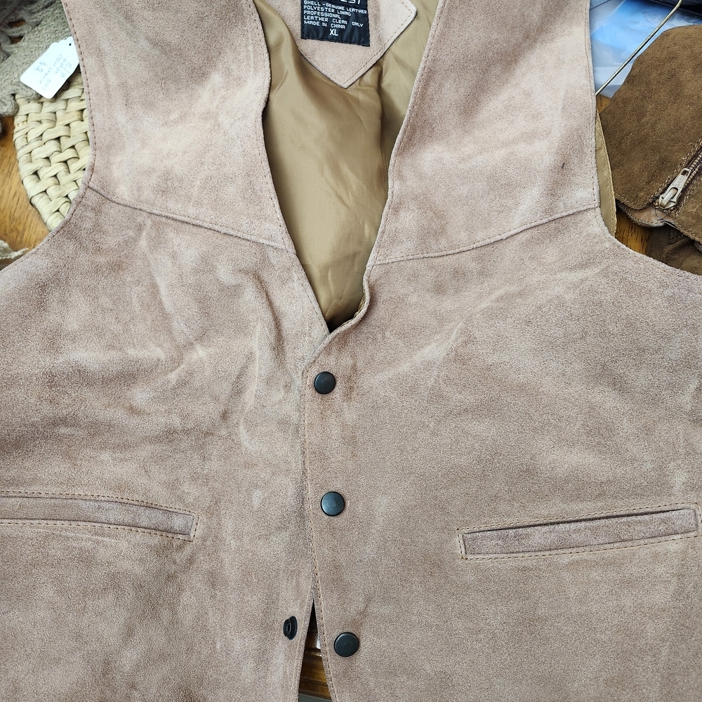 Protest Men's Tan Leather Jacket